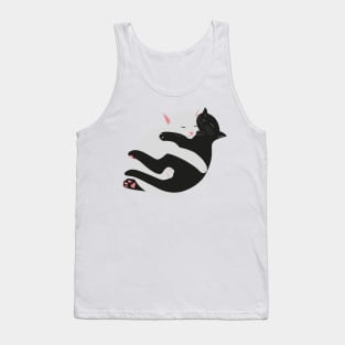 Cute minimal Black and White sleeping kitty cats Tank Top